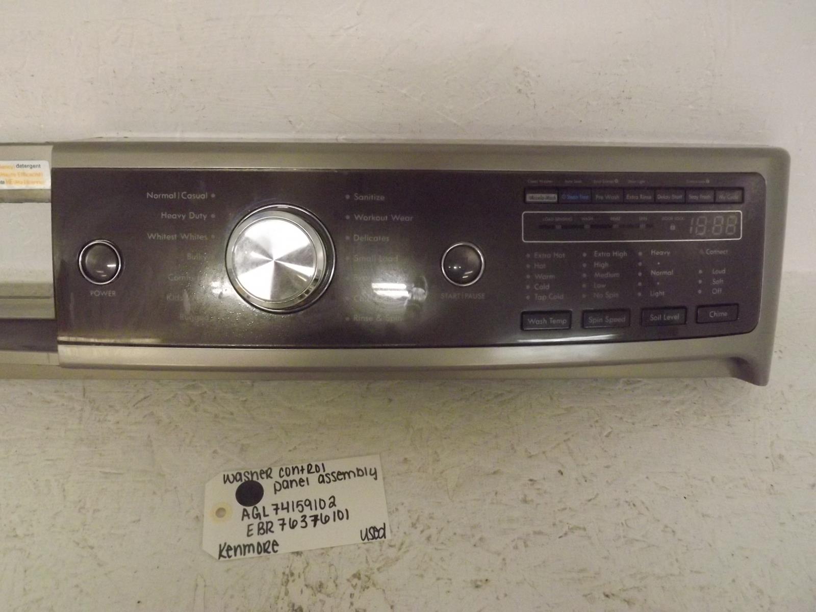 Kenmore Washer AGL74159102 EBR76376101 Control Panel Assembly Used Kenmore Washer AGL74159102 EBR76376101 Control Panel Assembly Used
